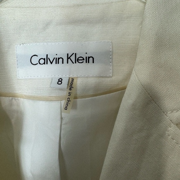 Calvin Klein Linen blend button up blazer size 8 - Picture 2 of 3